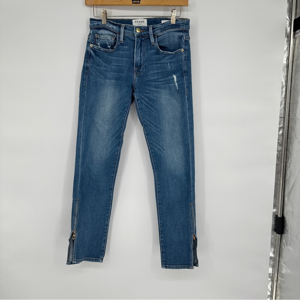 Frame Le Boy Medium Wash Boyfriend Jeans Sz 24